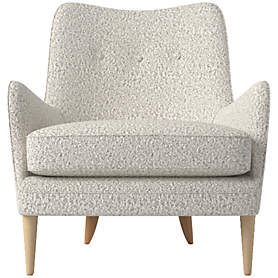 Jed Chair with Natural Legs Deauville Stone CB2 Canada