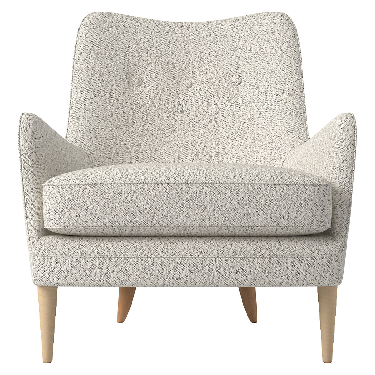 Jed Chair with Natural Legs Bloce Grey | CB2