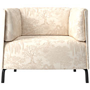 Journey 60" White and Light Brown Upholstered Bench