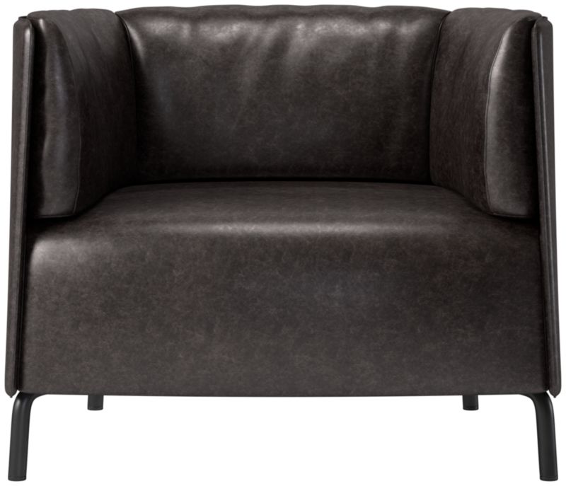 Clarendon Leather Accent Chair Bello Black - image 0 of 3