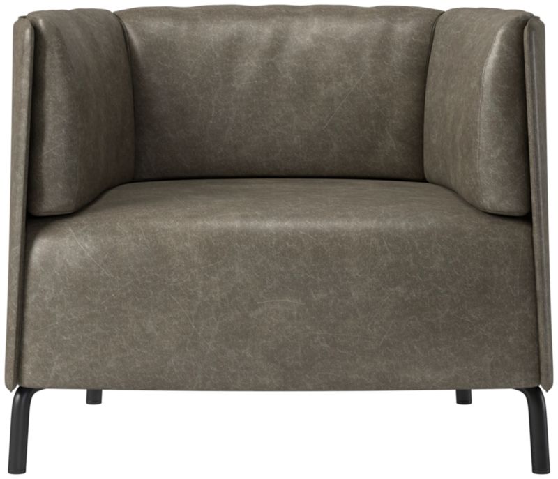 Clarendon Leather Accent Chair Bello Grey - image 0 of 3