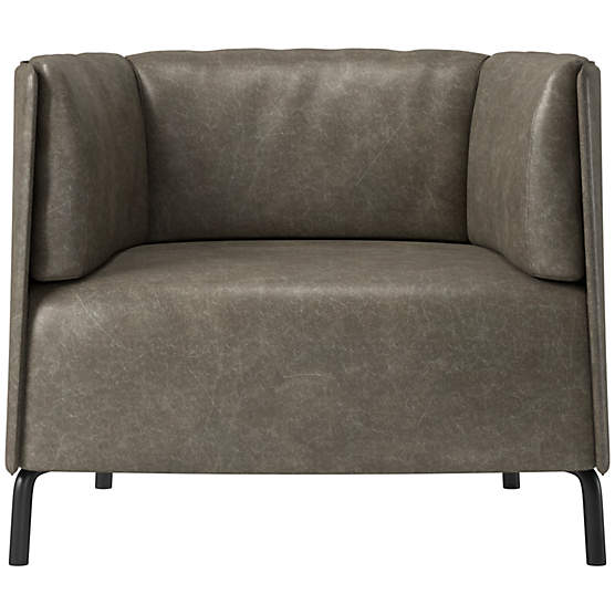 Clarendon Leather Accent Chair Bello Grey