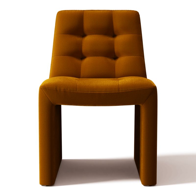 Viewing product image Hank Tufted Dining Chair Luca Turmeric - image 1 of 3