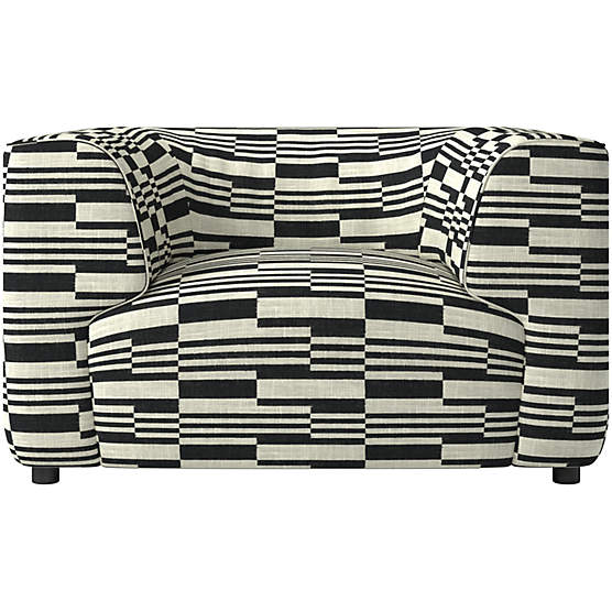 Rodez Accent Chair Piano Domino