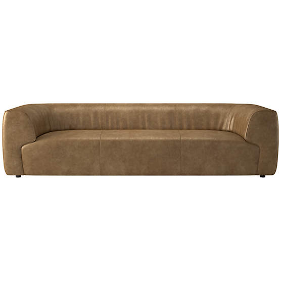 Rodez 105" Leather Sofa Bello Saddle