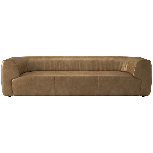 Rodez 105" Leather Sofa Bello Saddle