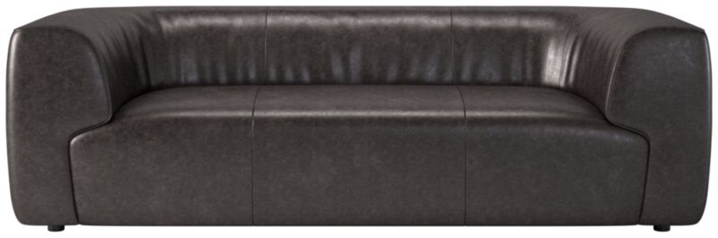 Rodez 88" Leather Apartment Sofa Bello Black - image 0 of 3