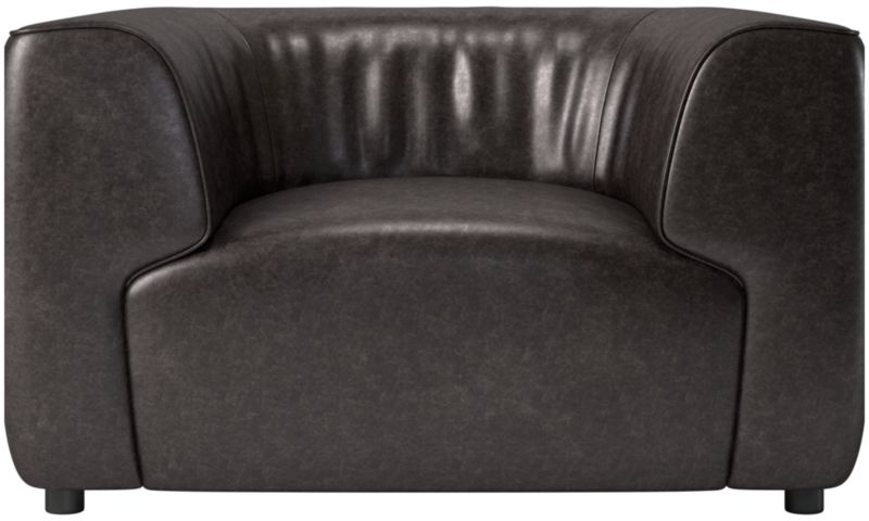 Rodez Leather Accent Chair Bello Black - image 0 of 3