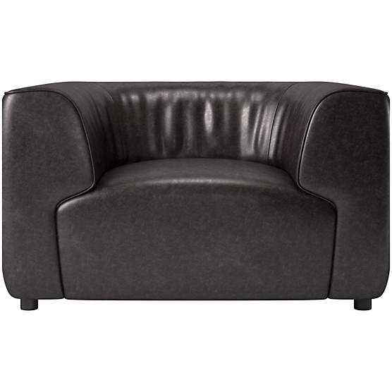 Rodez Leather Accent Chair Bello Black