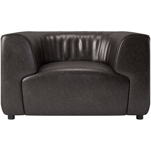 Rodez Leather Accent Chair Bello Black