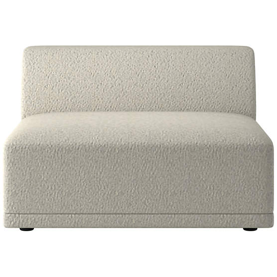 Faible Armless Chair Faux Sheepskin Natural
