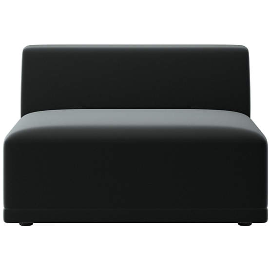 Faible Armless Chair Como Dark Grey