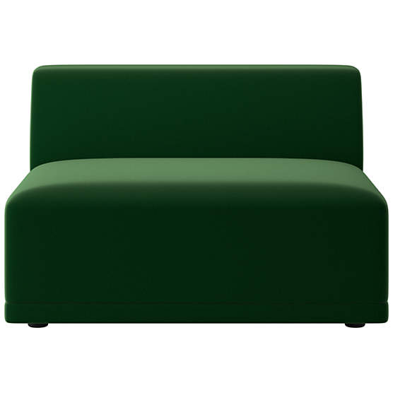 Faible Armless Chair Como Emerald