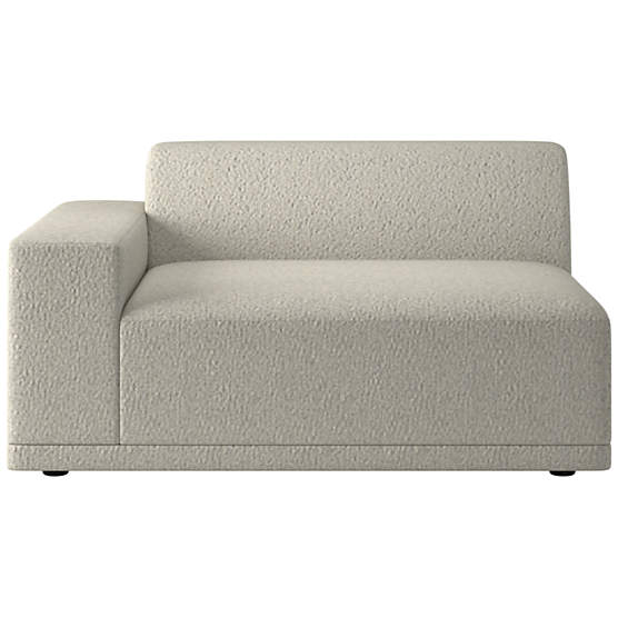 Faible Chair with Left-Arm Faux Sheepskin Natural