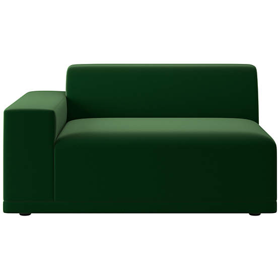 Faible Chair with Left-Arm Como Emerald