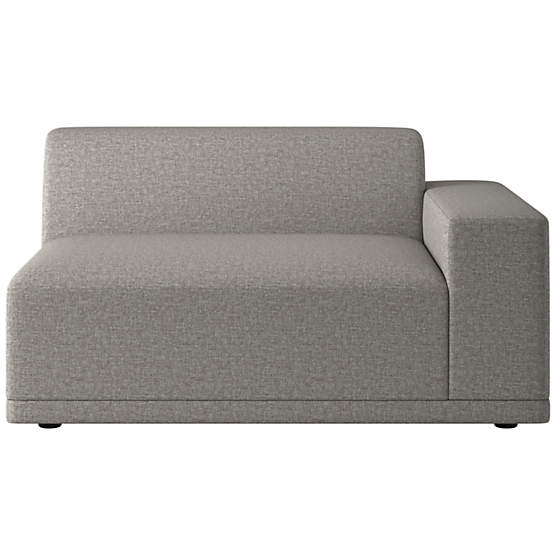 Faible Chair with Right-Arm Taylor Felt Grey