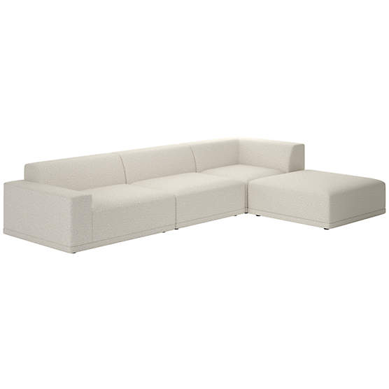 Faible 4-Piece Sectional Sofa with Left Arm Bloce Grey