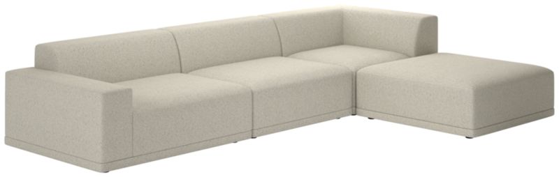 Faible 4-Piece Sectional Sofa with Left Arm Faux Sheepskin Natural - image 0 of 7