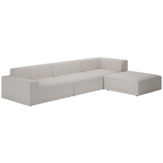 Faible 4-Piece Sectional Sofa with Left Arm Curious Linen