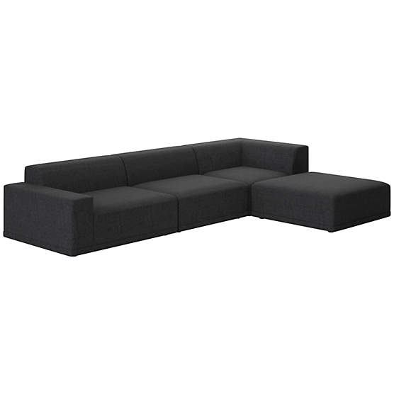 Faible 4-Piece Sectional Sofa with Left Arm Bloce Noir