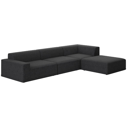 Faible 4-Piece Sectional Sofa with Left Arm Bloce Noir