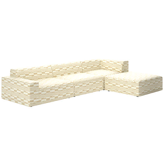 Faible 4-Piece Sectional Sofa with Left Arm Piano Cloud