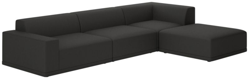 Faible 4-Piece Sectional Sofa with Left Arm Kanvas Ebony - image 0 of 8