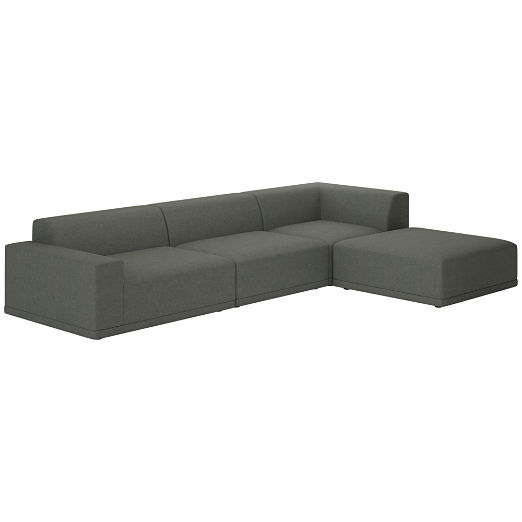 Faible 4-Piece Sectional Sofa with Left Arm Taylor Charcoal