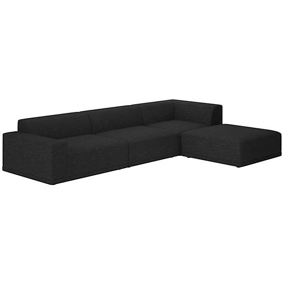 Faible 4-Piece Sectional Sofa with Left Arm Curious Ebony