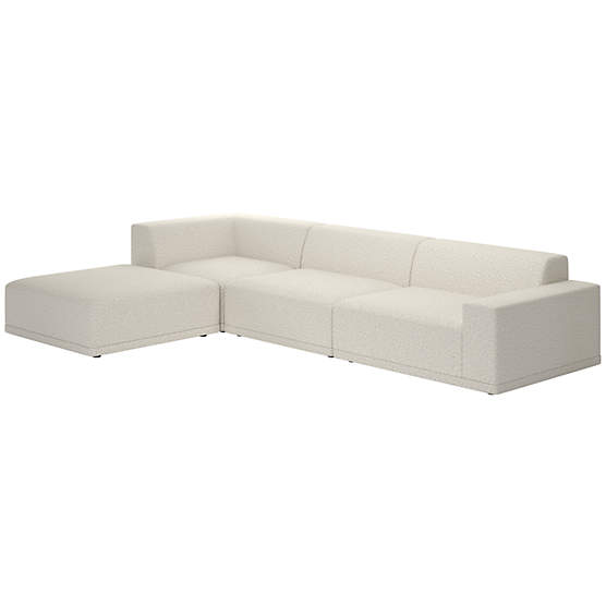 Faible 4-Piece Sectional Sofa with Right Arm Bloce Grey