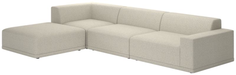 Faible 4-Piece Sectional Sofa with Right Arm Faux Sheepskin Natural - image 0 of 7