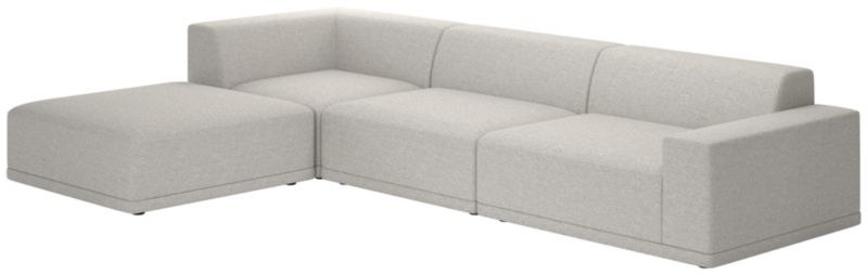 Faible 4-Piece Sectional Sofa with Right Arm Hatch Platinum - image 0 of 8