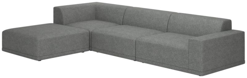 Faible 4-Piece Sectional Sofa with Right Arm Hatch Charcoal - image 0 of 8