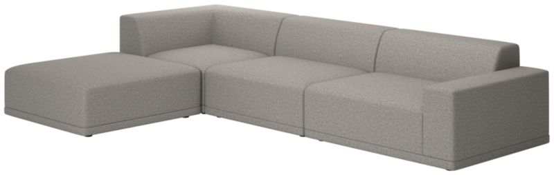 Faible 4-Piece Sectional Sofa with Right Arm Taylor Felt Grey - image 0 of 8