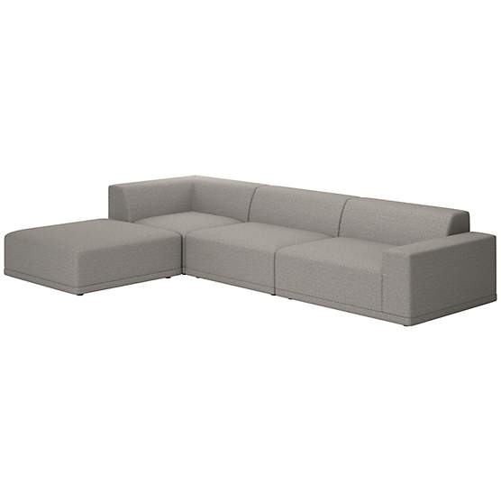 Faible 4-Piece Sectional Sofa with Right Arm Taylor Felt Grey