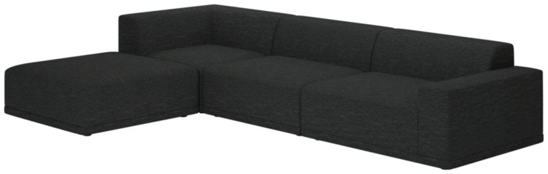 Faible 4-Piece Sectional Sofa with Right Arm Curious Ebony - image 0 of 7