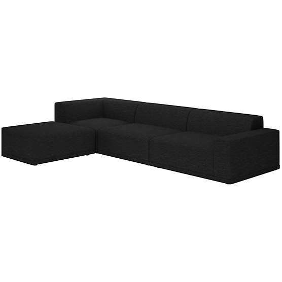 Faible 4-Piece Sectional Sofa with Right Arm Curious Ebony