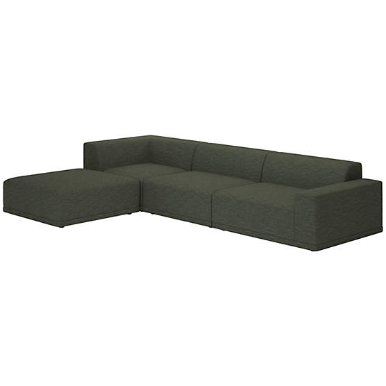 Faible 4-Piece Sectional Sofa with Right Arm Curious Evergreen