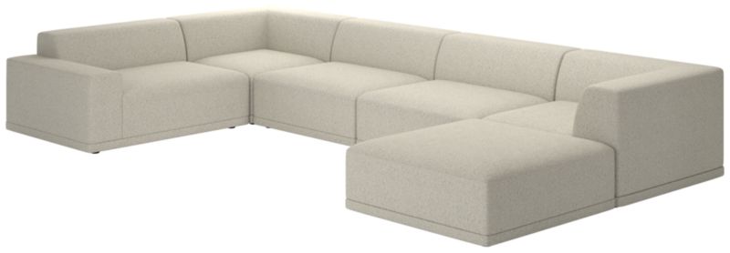 Faible 6-Piece Sectional Sofa with Left Arm Faux Sheepskin Naturalt - image 0 of 7