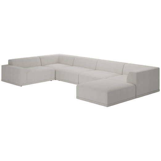 Faible 6-Piece Sectional Sofa with Left Arm Curious Linen