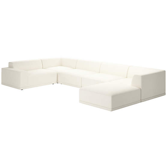 Faible 6-Piece Sectional Sofa with Left Arm Wooly Sand