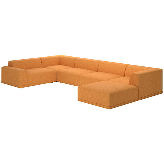 Faible 6-Piece Sectional Sofa with Left Arm Dream Ginger Tea