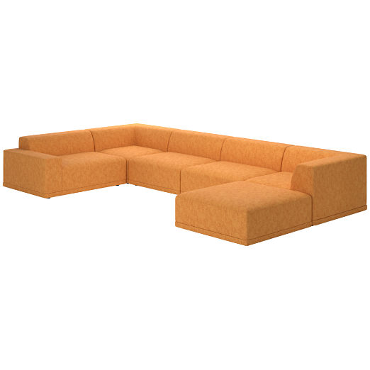 Faible 6-Piece Sectional Sofa with Left Arm Dream Ginger Tea