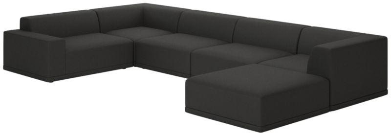 Faible 6-Piece Sectional Sofa with Left Arm Kanvas Ebony - image 0 of 8