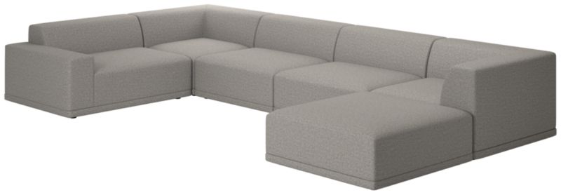 Faible 6-Piece Sectional Sofa with Left Arm Taylor Felt Grey - image 0 of 8