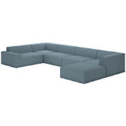 Fitz 98" Channeled White Boucle Sofa