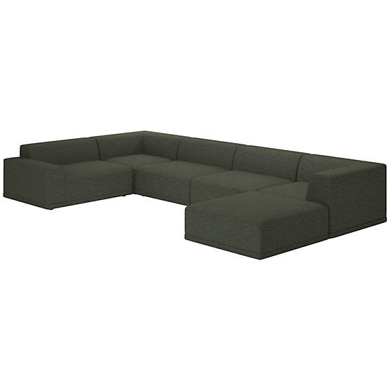 Faible 6-Piece Sectional Sofa with Left Arm Curious Evergreen