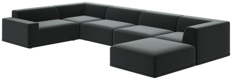 Faible 6-Piece Sectional Sofa with Left Arm Como Dark Grey - image 0 of 8