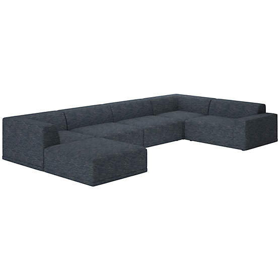 Faible 6-Piece Sectional Sofa with Right Arm Curious Eclipse