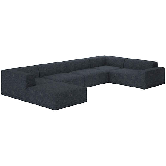 Faible 6-Piece Sectional Sofa with Right Arm Curious Eclipse